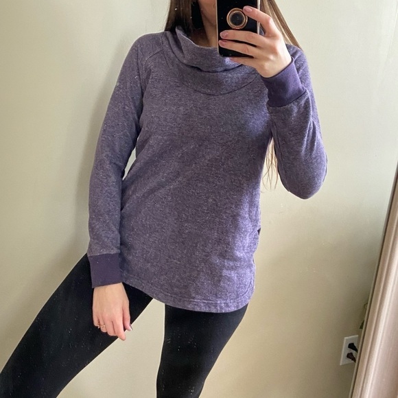 Columbia Cowl Neck Pullover Size Medium Purple Heather - Picture 7 of 15